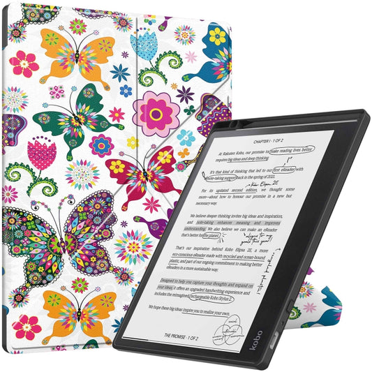 For Kobo Elipsa 2E Painted Deformation TPU Leather Smart Tablet Case(Colorful Butterflies) - Others by PMC Jewellery | Online Shopping South Africa | PMC Jewellery | Buy Now Pay Later Mobicred