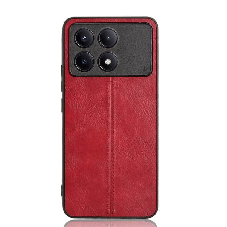 For Xiaomi Redmi K70 / K70 Pro Sewing Cow Pattern Skin PC + PU + TPU Phone Case(Red) - K70 Pro Cases by PMC Jewellery | Online Shopping South Africa | PMC Jewellery | Buy Now Pay Later Mobicred