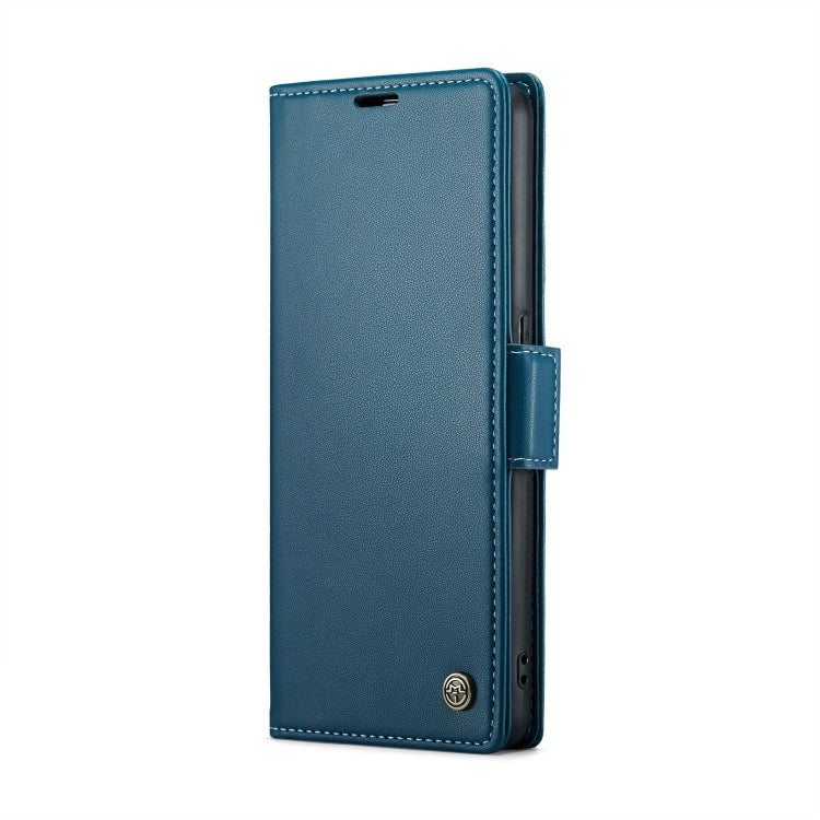 For OPPO Reno8 Lite Global CaseMe 023 Butterfly Buckle Litchi Texture RFID Anti-theft Leather Phone Case(Blue) - OPPO Cases by CaseMe | Online Shopping South Africa | PMC Jewellery | Buy Now Pay Later Mobicred