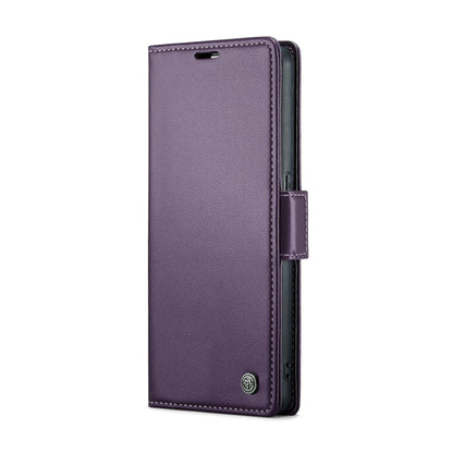 For OPPO Reno8 T 4G CaseMe 023 Butterfly Buckle Litchi Texture RFID Anti-theft Leather Phone Case(Pearly Purple) - OPPO Cases by CaseMe | Online Shopping South Africa | PMC Jewellery | Buy Now Pay Later Mobicred