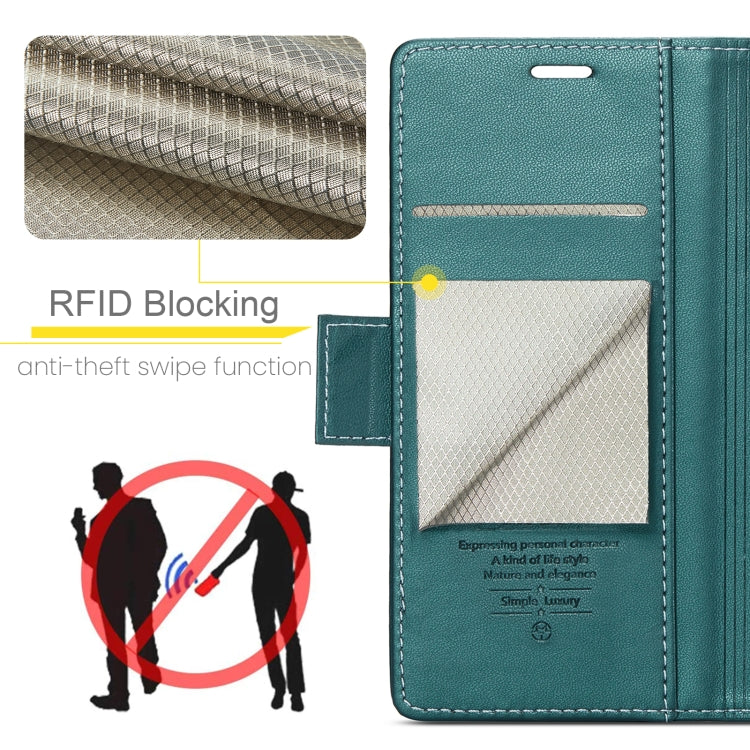 For OPPO Reno10 5G Global／Reno10 Pro Global CaseMe 023 Butterfly Buckle Litchi Texture RFID Anti-theft Leather Phone Case(Pearly Blue) - OPPO Cases by CaseMe | Online Shopping South Africa | PMC Jewellery | Buy Now Pay Later Mobicred