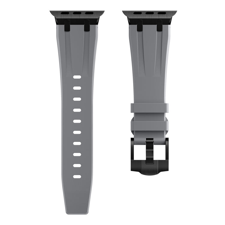 AP Silicone Watch Band For Apple Watch SE 2023 40mm(Black Grey) - Watch Bands by PMC TechLife | Online Shopping South Africa | PMC TechLife