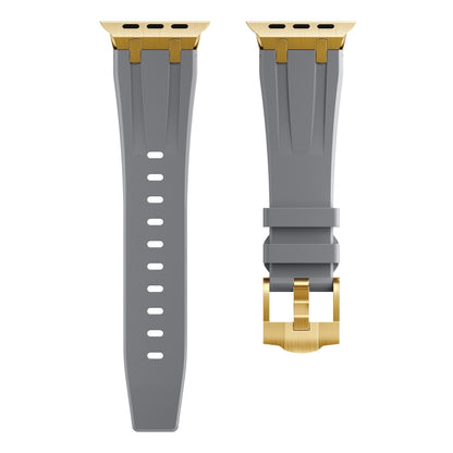 AP Silicone Watch Band For Apple Watch SE 2023 40mm(Gold Grey) - Watch Bands by PMC Jewellery | Online Shopping South Africa | PMC Jewellery