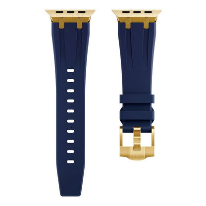 AP Silicone Watch Band For Apple Watch Ultra 2 49mm(Gold Blue) - Watch Bands by PMC Jewellery | Online Shopping South Africa | PMC Jewellery