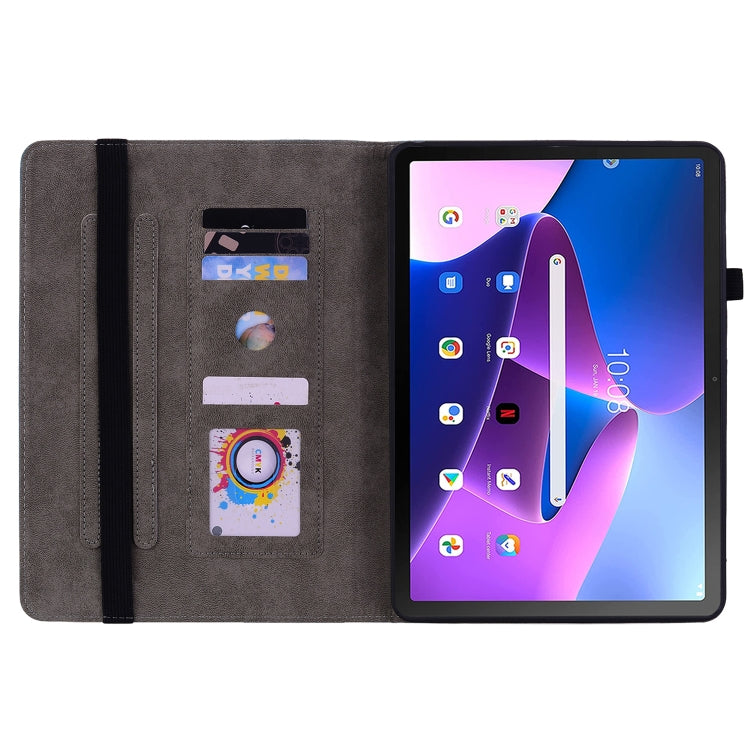 For Lenovo Tab M10 10.1 3rd Gen Butterfly Rose Embossed Leather Tablet Case(Red) - Lenovo by PMC TechLife | Online Shopping South Africa | PMC TechLife | Buy Now Pay Later Mobicred