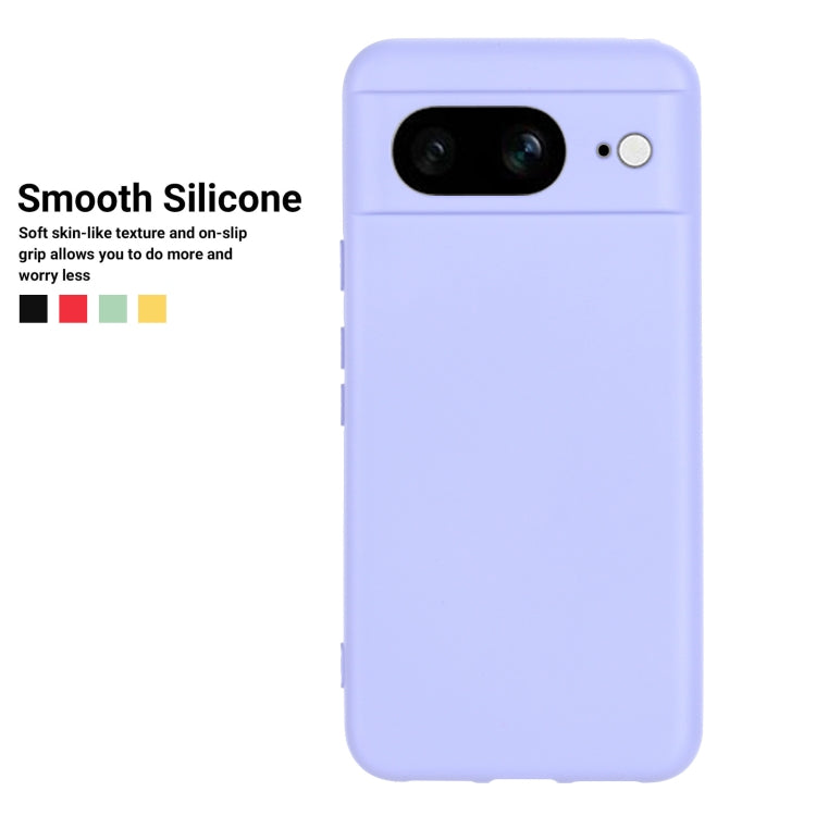 For Google Pixel 8 Pure Color Liquid Silicone Shockproof Phone Case(Purple) - free shipping - PMC TechLife - Order now!