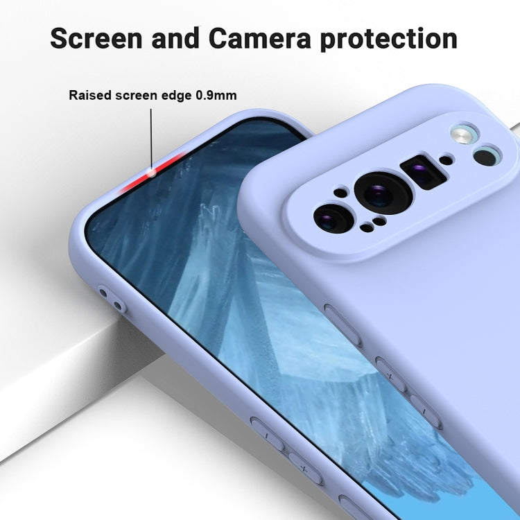 For Google Pixel 9 Pro Pure Color Liquid Silicone Shockproof Phone Case(Purple) - Google Cases by PMC Jewellery | Online Shopping South Africa | PMC Jewellery | Buy Now Pay Later Mobicred