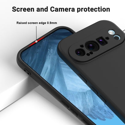 For Google Pixel 9 Pro Pure Color Liquid Silicone Shockproof Phone Case(Black) - Google Cases by PMC Jewellery | Online Shopping South Africa | PMC Jewellery | Buy Now Pay Later Mobicred