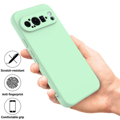 For Google Pixel 9 Pro XL Pure Color Liquid Silicone Shockproof Phone Case(Green) - Google Cases by PMC Jewellery | Online Shopping South Africa | PMC Jewellery | Buy Now Pay Later Mobicred