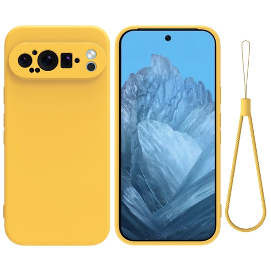 For Google Pixel 9 Pro XL Pure Color Liquid Silicone Shockproof Phone Case(Yellow) - Google Cases by PMC Jewellery | Online Shopping South Africa | PMC Jewellery | Buy Now Pay Later Mobicred