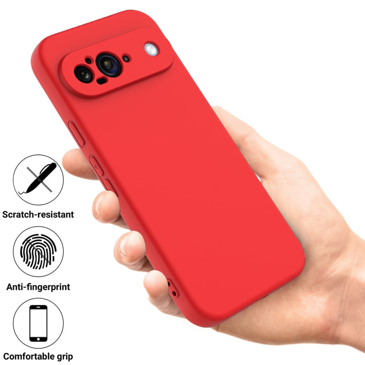 For Google Pixel 9 Pure Color Liquid Silicone Shockproof Phone Case(Red) - Google Cases by PMC Jewellery | Online Shopping South Africa | PMC Jewellery | Buy Now Pay Later Mobicred