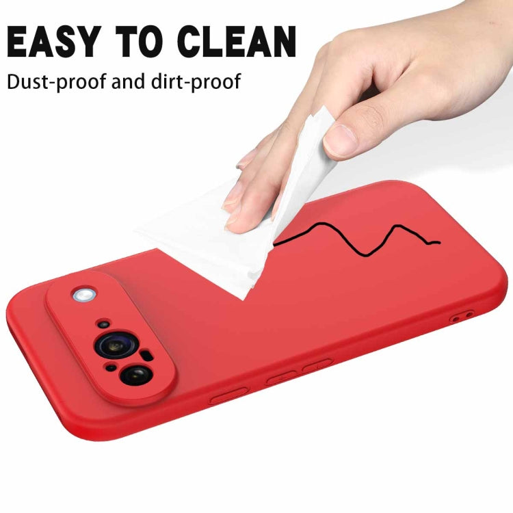For Google Pixel 9 Pure Color Liquid Silicone Shockproof Phone Case(Red) - Google Cases by PMC TechLife | Online Shopping South Africa | PMC TechLife | Buy Now Pay Later Mobicred