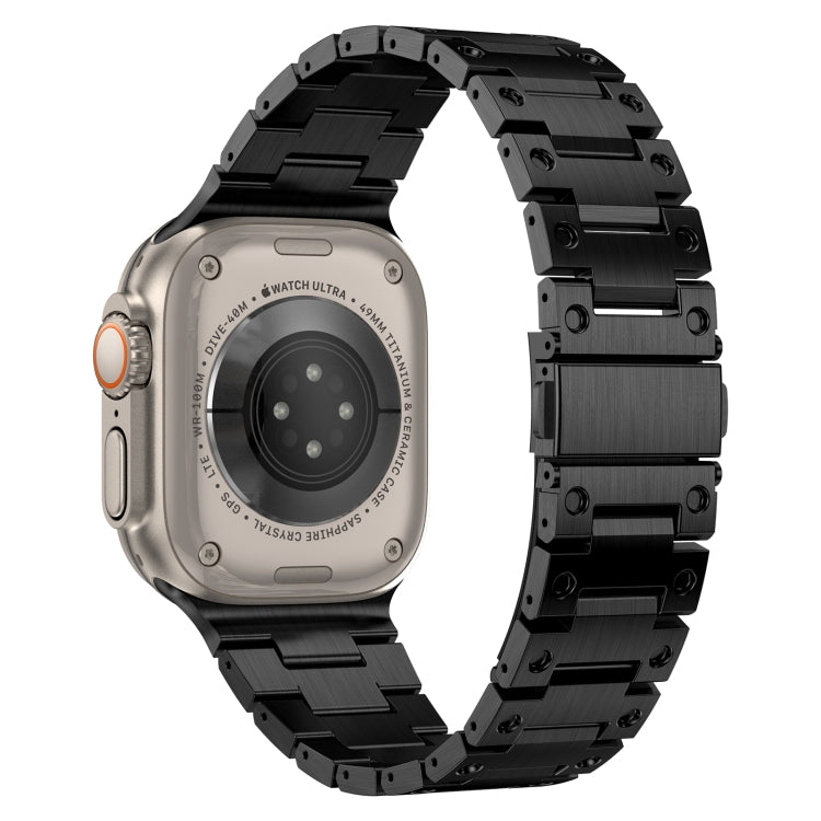 Double Rows Metal Watch Band For Apple Watch SE 2023 40mm(Black) - Watch Bands by PMC TechLife | Online Shopping South Africa | PMC TechLife