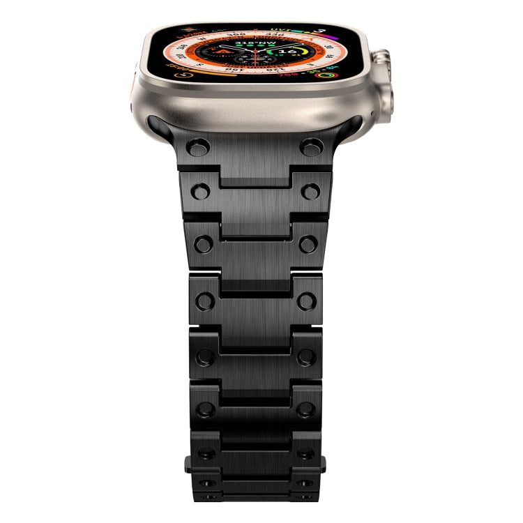 Double Rows Metal Watch Band For Apple Watch SE 2023 40mm(Black) - Watch Bands by PMC TechLife | Online Shopping South Africa | PMC TechLife