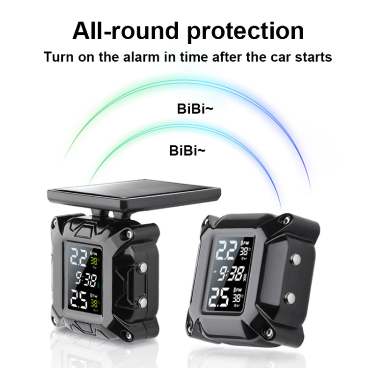 M9 Color Screen Motorcycle Solar Wireless Tire Pressure Monitor With Handbar Mount - Electrical System by PMC Jewellery | Online Shopping South Africa | PMC Jewellery | Buy Now Pay Later Mobicred