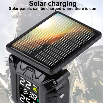 M9 Color Screen Motorcycle Solar Wireless Tire Pressure Monitor With M10 Fixed Mount - Electrical System by PMC Jewellery | Online Shopping South Africa | PMC Jewellery | Buy Now Pay Later Mobicred