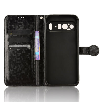 For Google Pixel 9 Pro Honeycomb Dot Texture Leather Phone Case(Black) - Google Cases by PMC Jewellery | Online Shopping South Africa | PMC Jewellery | Buy Now Pay Later Mobicred