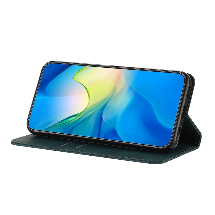 For Redmi Note 12 5G Global Ethnic Embossed Adsorption Leather Phone Case(Blue) - Xiaomi Cases by PMC TechLife | Online Shopping South Africa | PMC TechLife | Buy Now Pay Later Mobicred