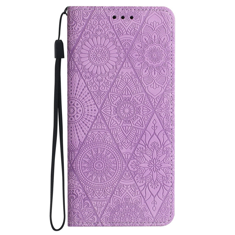 For Xiaomi Poco X4 Pro 5G Ethnic Embossed Adsorption Leather Phone Case(Purple) - Xiaomi Cases by PMC Jewellery | Online Shopping South Africa | PMC Jewellery | Buy Now Pay Later Mobicred