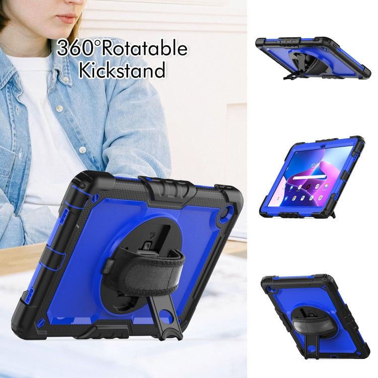 For Lenovo Tab M10 Plus 10.6 Gen 3rd Silicone Hybrid PC Tablet Case with Shoulder Strap(Blue PC) - Lenovo by PMC TechLife | Online Shopping South Africa | PMC TechLife | Buy Now Pay Later Mobicred