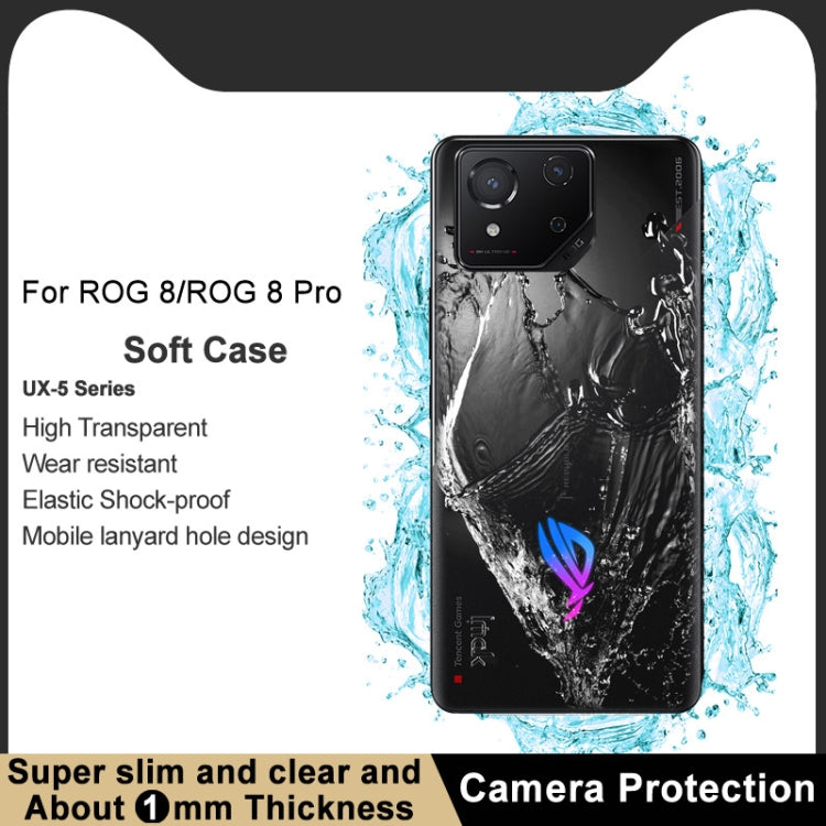 For Asus ROG Phone 8 / Phone 8 Pro IMAK UX-5 Series Transparent Shockproof TPU Protective Phone Case - ASUS Cases by imak | Online Shopping South Africa | PMC TechLife | Buy Now Pay Later Mobicred