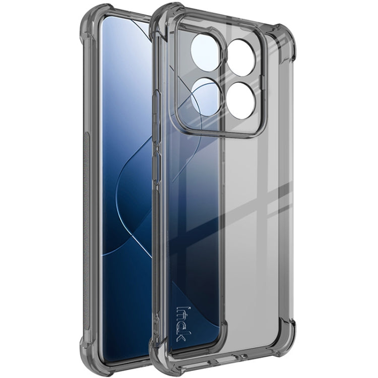 For Xiaomi 14 Pro 5G imak Shockproof Airbag TPU Phone Case(Transparent Black) - 14 Pro Cases by imak | Online Shopping South Africa | PMC Jewellery | Buy Now Pay Later Mobicred