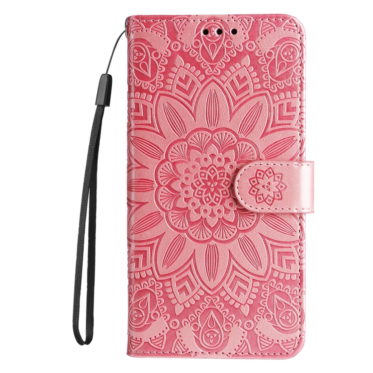 For Xiaomi Redmi K70 / K70 Pro Embossed Sunflower Leather Phone Case(Rose Gold) - K70 Pro Cases by PMC Jewellery | Online Shopping South Africa | PMC Jewellery | Buy Now Pay Later Mobicred