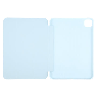 For iPad Air 11 2025 / 2024 GEBEI 3-folding Holder Shockproof Flip Leather Tablet Case(Sky Blue) - iPad Air 11 2025 / 2024 Cases by GEBEI | Online Shopping South Africa | PMC Jewellery | Buy Now Pay Later Mobicred