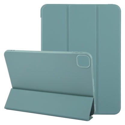 For iPad Air 11 2024 GEBEI 3-folding Holder Shockproof Flip Leather Tablet Case(Dark Green) - iPad Air 11 2024 Cases by GEBEI | Online Shopping South Africa | PMC Jewellery | Buy Now Pay Later Mobicred