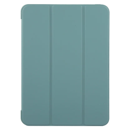 For iPad Air 11 2025 / 2024 GEBEI 3-folding Holder Shockproof Flip Leather Tablet Case(Dark Green) - iPad Air 11 2025 / 2024 Cases by GEBEI | Online Shopping South Africa | PMC Jewellery | Buy Now Pay Later Mobicred