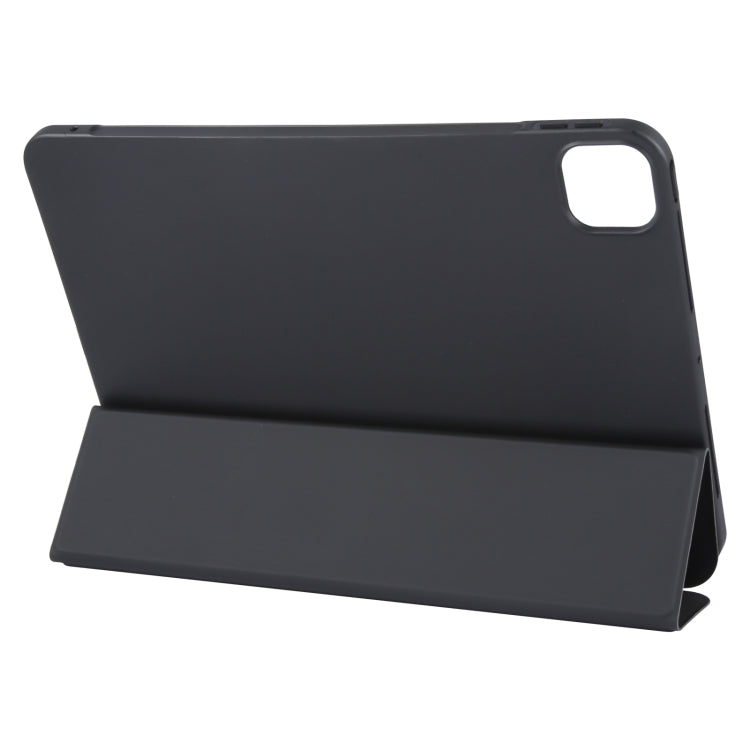 For iPad Pro 11 2024 GEBEI 3-folding Holder Shockproof Flip Leather Tablet Case(Black) - iPad Pro 11 2024 Cases by GEBEI | Online Shopping South Africa | PMC TechLife | Buy Now Pay Later Mobicred