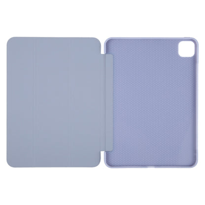 For iPad Air 13 2025 / 2024 GEBEI 3-folding Holder Shockproof Flip Leather Tablet Case(Light Purple) - iPad Air 13 2025 / 2024 Cases by GEBEI | Online Shopping South Africa | PMC Jewellery | Buy Now Pay Later Mobicred