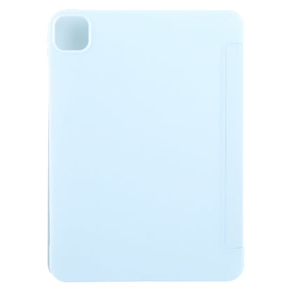 For iPad Air 13 2024 GEBEI 3-folding Holder Shockproof Flip Leather Tablet Case(Sky Blue) - iPad Air 13 2024 Cases by GEBEI | Online Shopping South Africa | PMC Jewellery | Buy Now Pay Later Mobicred