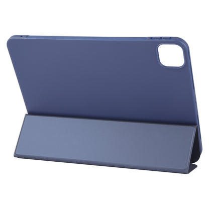 For iPad Air 13 2024 GEBEI 3-folding Holder Shockproof Flip Leather Tablet Case(Dark Blue) - iPad Air 13 2024 Cases by GEBEI | Online Shopping South Africa | PMC Jewellery | Buy Now Pay Later Mobicred