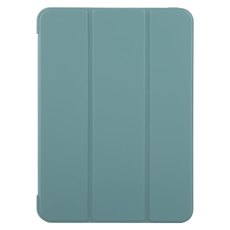 For iPad Air 13 2024 GEBEI 3-folding Holder Shockproof Flip Leather Tablet Case(Dark Green) - iPad Air 13 2024 Cases by GEBEI | Online Shopping South Africa | PMC Jewellery | Buy Now Pay Later Mobicred