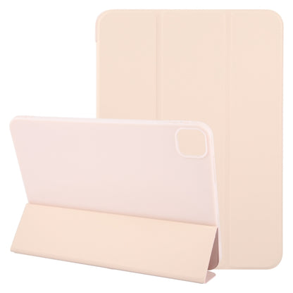 For iPad Pro 13 2024 GEBEI 3-folding Holder Shockproof Flip Leather Tablet Case(Pink) - iPad Pro 13 2024 Cases by GEBEI | Online Shopping South Africa | PMC Jewellery | Buy Now Pay Later Mobicred