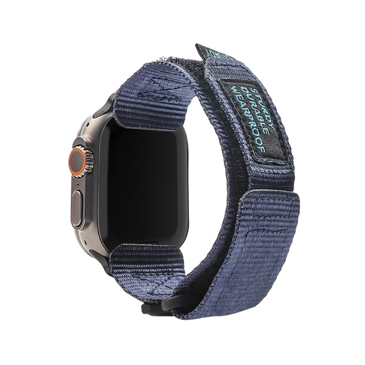 Nylon Two Section Watch Band For Apple Watch Ultra 2 49mm(Blue) - Watch Bands by PMC Jewellery | Online Shopping South Africa | PMC Jewellery | Buy Now Pay Later Mobicred