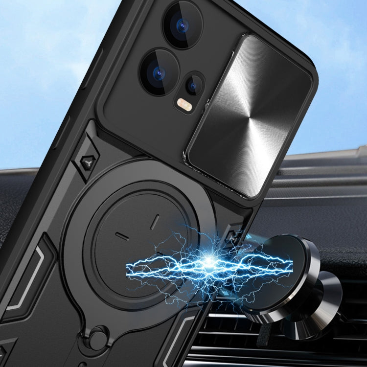 For Motorola Edge 30 Fusion CD Texture Sliding Camshield Magnetic Holder Phone Case(Silver) - free shipping - PMC TechLife - Order now!