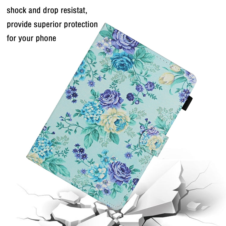 For 10 inch Universal Tablet PC Flower Pattern Horizontal Flip Leather Case with Card Slots & Holder(Purple Flower) - 10 - 11 inch by PMC TechLife | Online Shopping South Africa | PMC TechLife | Buy Now Pay Later Mobicred