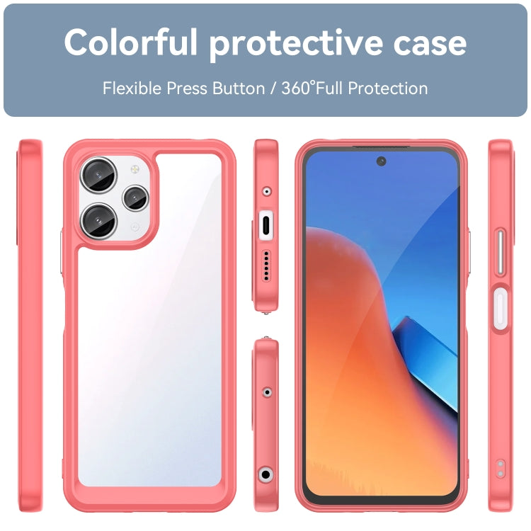 For Xiaomi Redmi 12R Colorful Series Acrylic Hybrid TPU Phone Case(Red) - Xiaomi Cases by PMC Jewellery | Online Shopping South Africa | PMC Jewellery | Buy Now Pay Later Mobicred