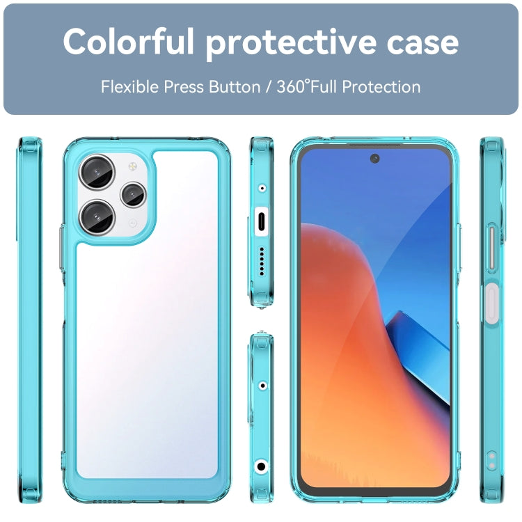 For Xiaomi Poco M6 Pro 5G Colorful Series Acrylic Hybrid TPU Phone Case(Transparent Blue) - Xiaomi Cases by PMC Jewellery | Online Shopping South Africa | PMC Jewellery | Buy Now Pay Later Mobicred