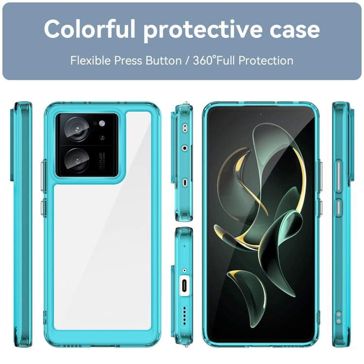 For Xiaomi Redmi K60 Ultra Colorful Series Acrylic Hybrid TPU Phone Case(Transparent Blue) - Redmi K60 Ultra Cases by PMC Jewellery | Online Shopping South Africa | PMC Jewellery | Buy Now Pay Later Mobicred