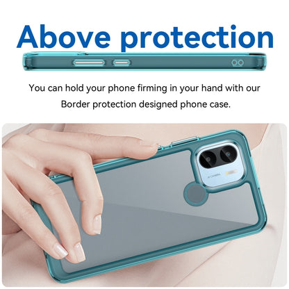 For Xiaomi Poco C51 Colorful Series Acrylic Hybrid TPU Phone Case(Transparent Blue) - Xiaomi Cases by PMC Jewellery | Online Shopping South Africa | PMC Jewellery | Buy Now Pay Later Mobicred