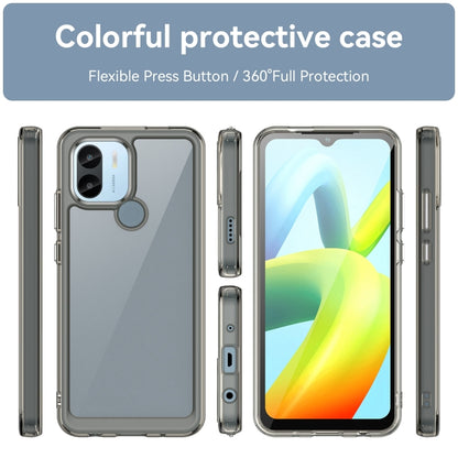 For Xiaomi Redmi A1+ Colorful Series Acrylic Hybrid TPU Phone Case(Transparent Grey) - Xiaomi Cases by PMC Jewellery | Online Shopping South Africa | PMC Jewellery | Buy Now Pay Later Mobicred