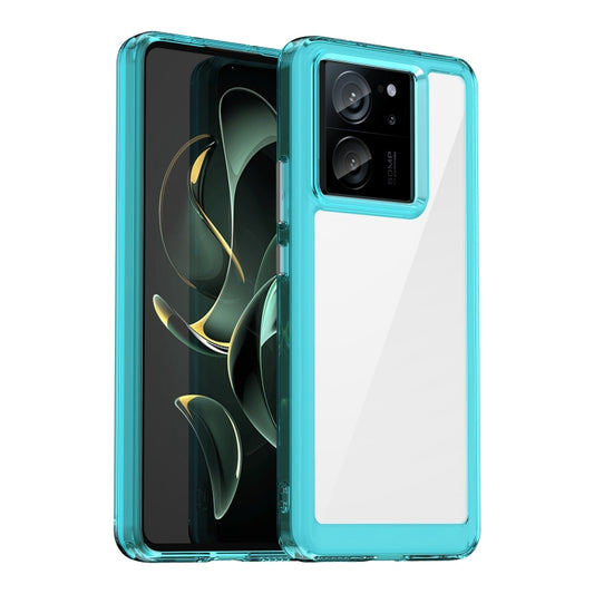 For Xiaomi 13T Colorful Series Acrylic Hybrid TPU Phone Case(Transparent Blue) - Xiaomi Cases by PMC Jewellery | Online Shopping South Africa | PMC Jewellery | Buy Now Pay Later Mobicred