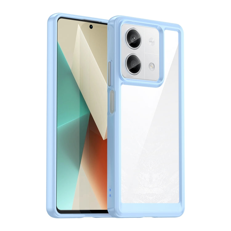 For Xiaomi Redmi Note 13 5G Colorful Series Acrylic Hybrid TPU Phone Case(Blue) - Note 13 Cases by PMC Jewellery | Online Shopping South Africa | PMC Jewellery | Buy Now Pay Later Mobicred