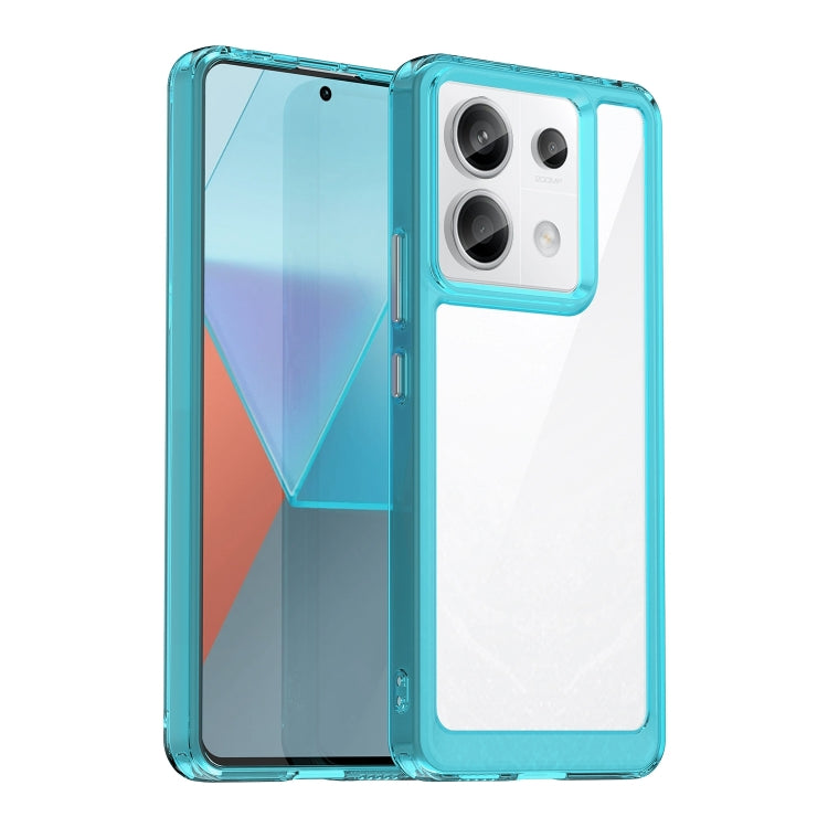 For Xiaomi Redmi Note 13 Pro 5G Colorful Series Acrylic Hybrid TPU Phone Case(Transparent Blue) - Note 13 Pro Cases by PMC Jewellery | Online Shopping South Africa | PMC Jewellery | Buy Now Pay Later Mobicred