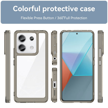 For Xiaomi Redmi Note 13 Pro 5G Colorful Series Acrylic Hybrid TPU Phone Case(Transparent Grey) - Note 13 Pro Cases by PMC Jewellery | Online Shopping South Africa | PMC Jewellery | Buy Now Pay Later Mobicred