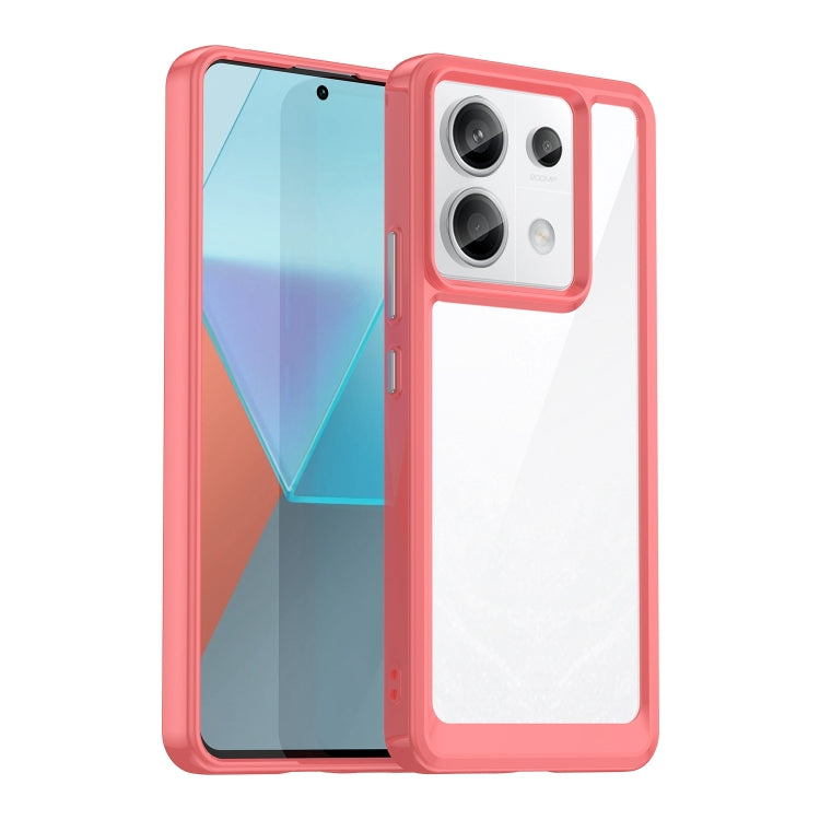 For Xiaomi Redmi Note 13 Pro 5G Colorful Series Acrylic Hybrid TPU Phone Case(Red) - Note 13 Pro Cases by PMC Jewellery | Online Shopping South Africa | PMC Jewellery | Buy Now Pay Later Mobicred