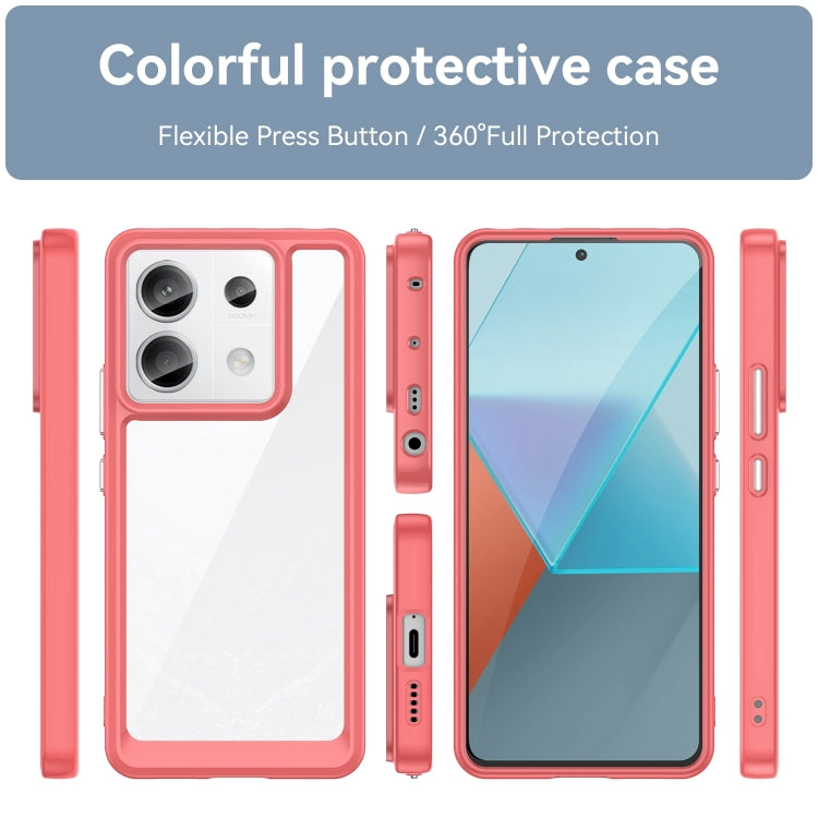 For Xiaomi Redmi Note 13 Pro 5G Colorful Series Acrylic Hybrid TPU Phone Case(Red) - Note 13 Pro Cases by PMC Jewellery | Online Shopping South Africa | PMC Jewellery | Buy Now Pay Later Mobicred